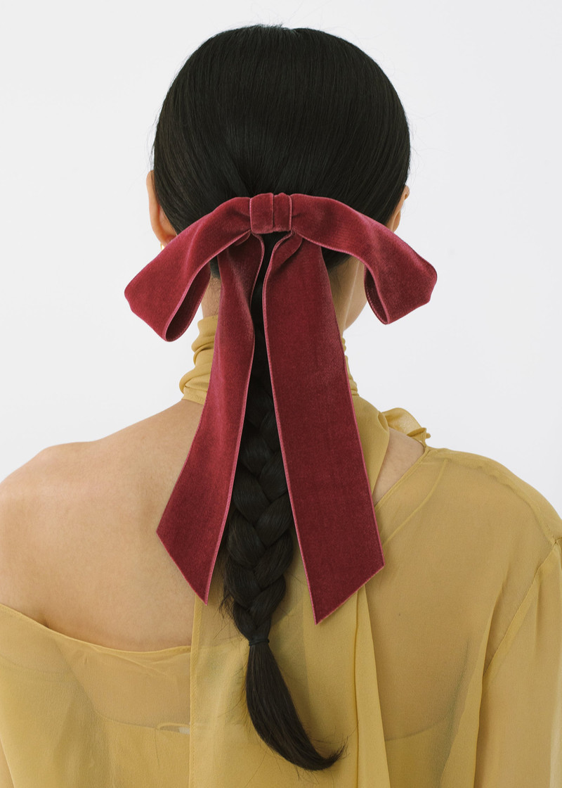 Jennifer Behr Adley Velvet Bow Barrette outlook