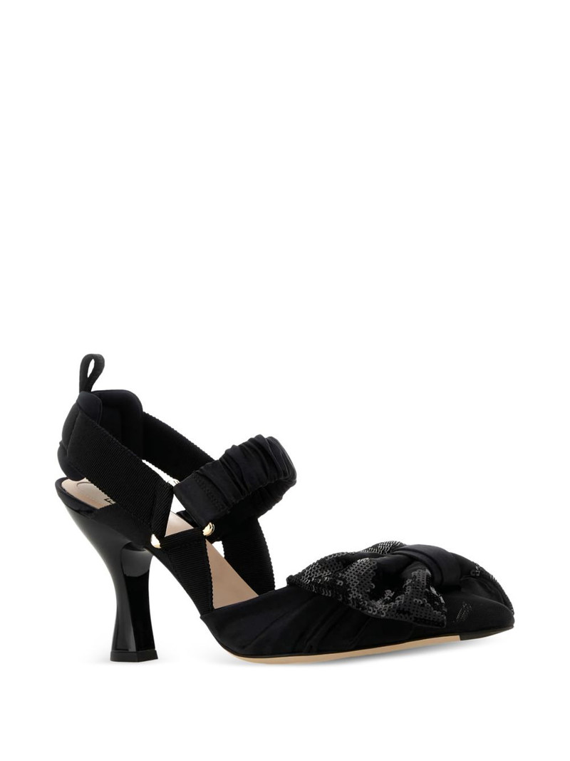 FENDI Colibri bow-detail heeled pumps outlook