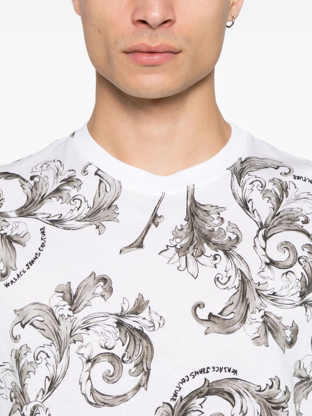 Barocco-print T-shirt - 4