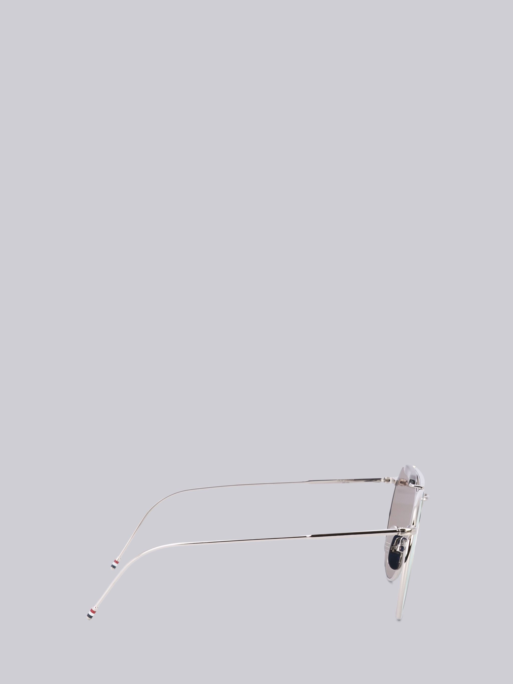 TB015- Silver Aviator Sunglasses - 3