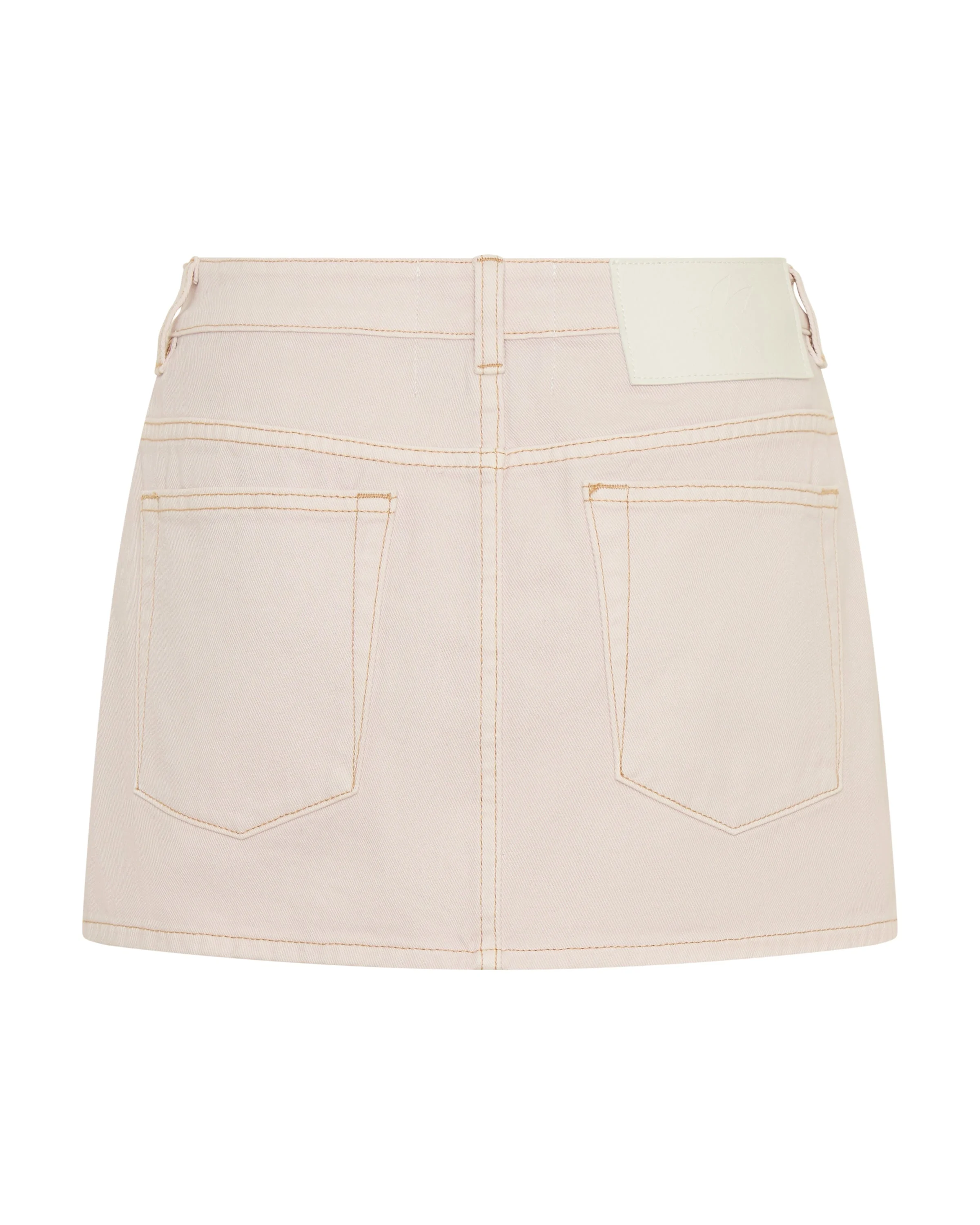 Fiasco Low Waist Utility Micro Mini Denim Skirt - Pink Tint - 1