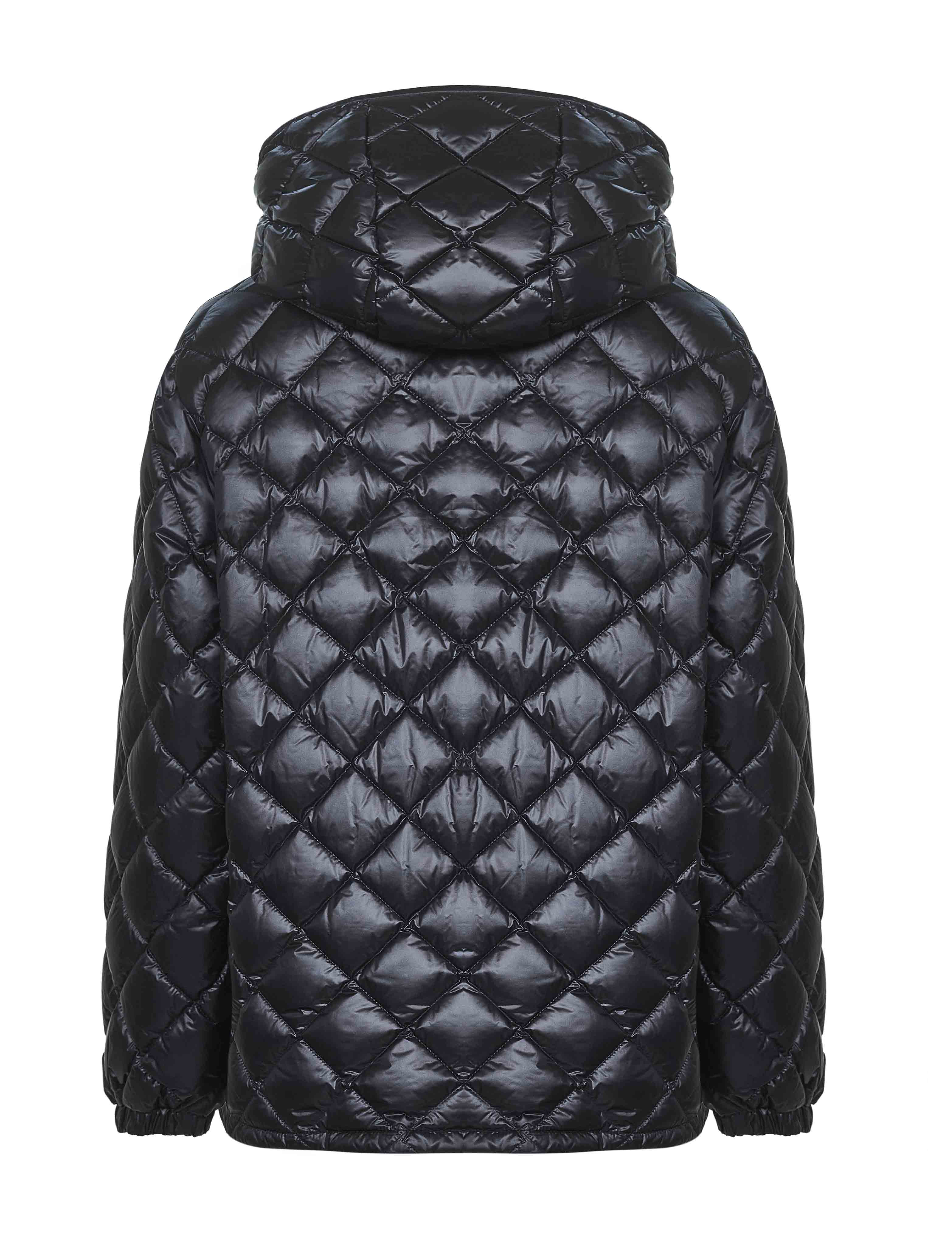 Moncler Women Black Hooded Short Down Jacket - 2