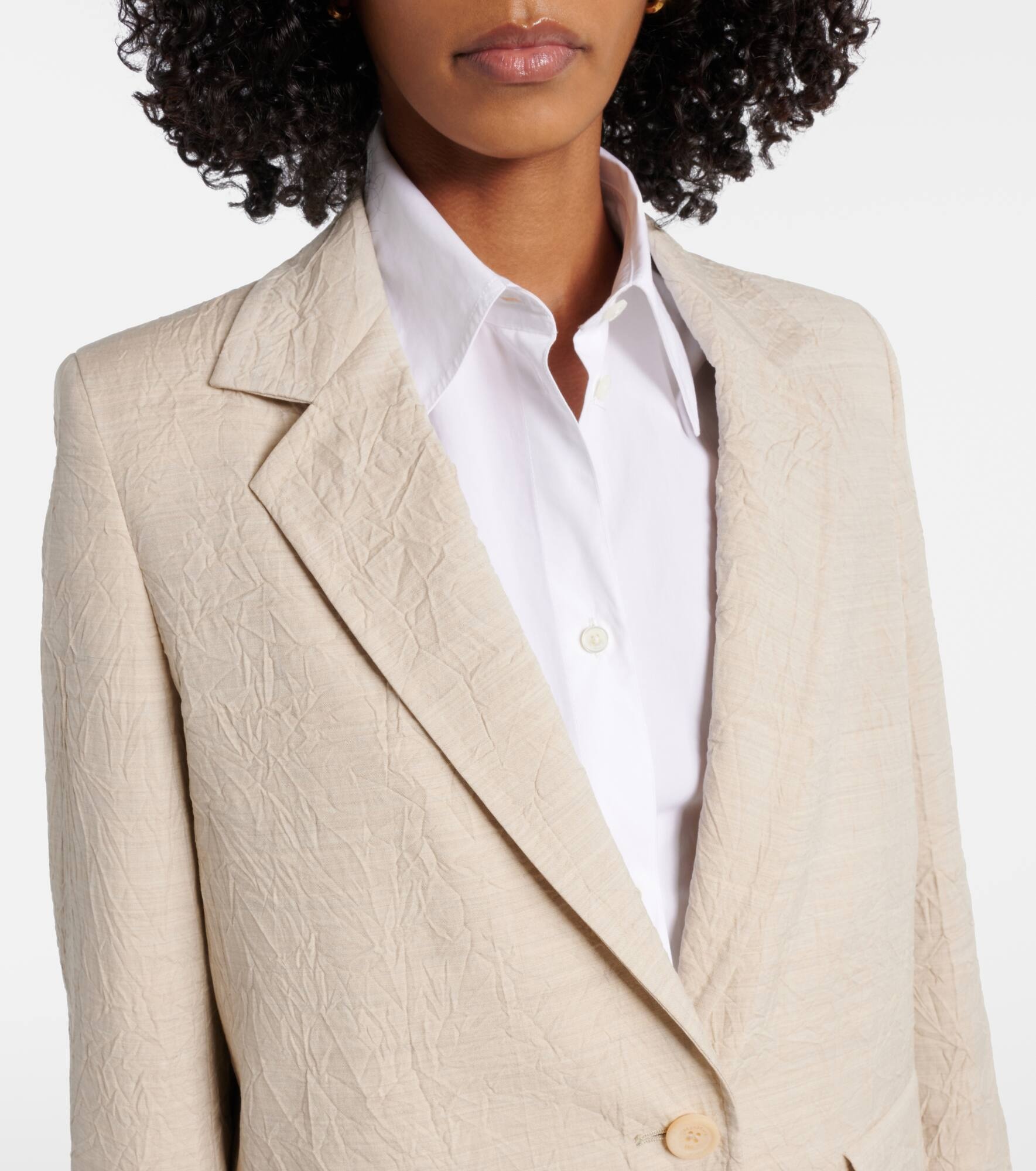 Single-breasted wool blazer - 4