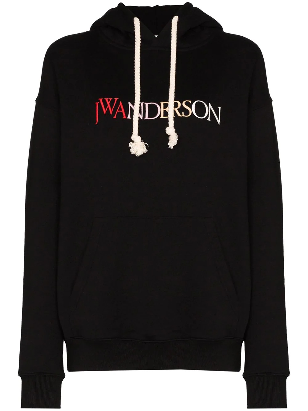 logo embroidered hoodie - 1