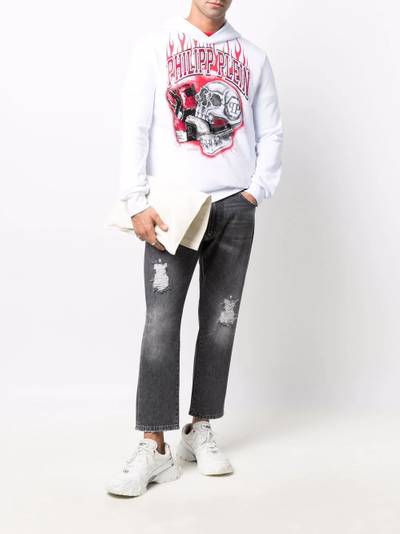 PHILIPP PLEIN distressed-effect cropped jeans outlook