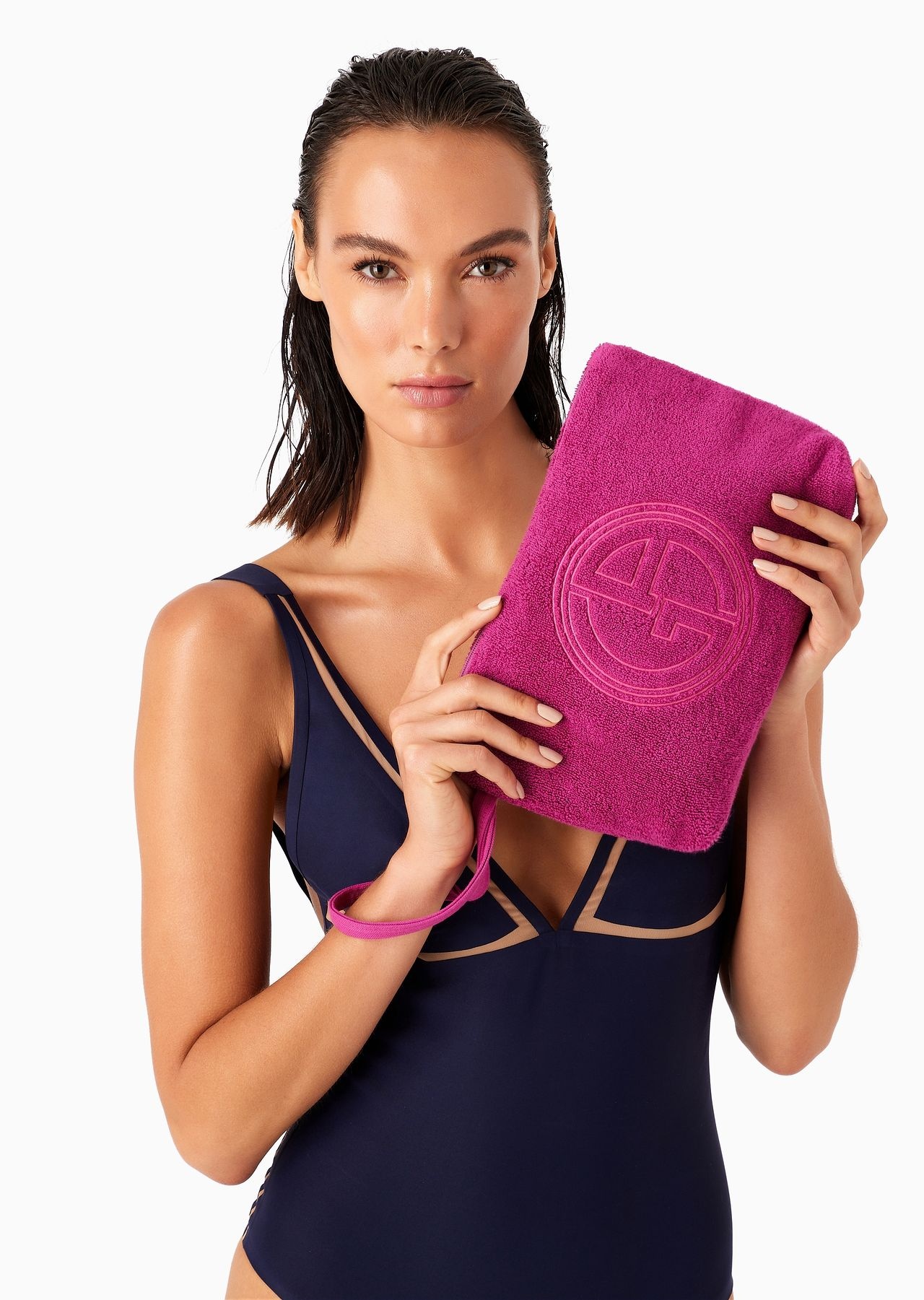 Cotton terry clutch bag - 5