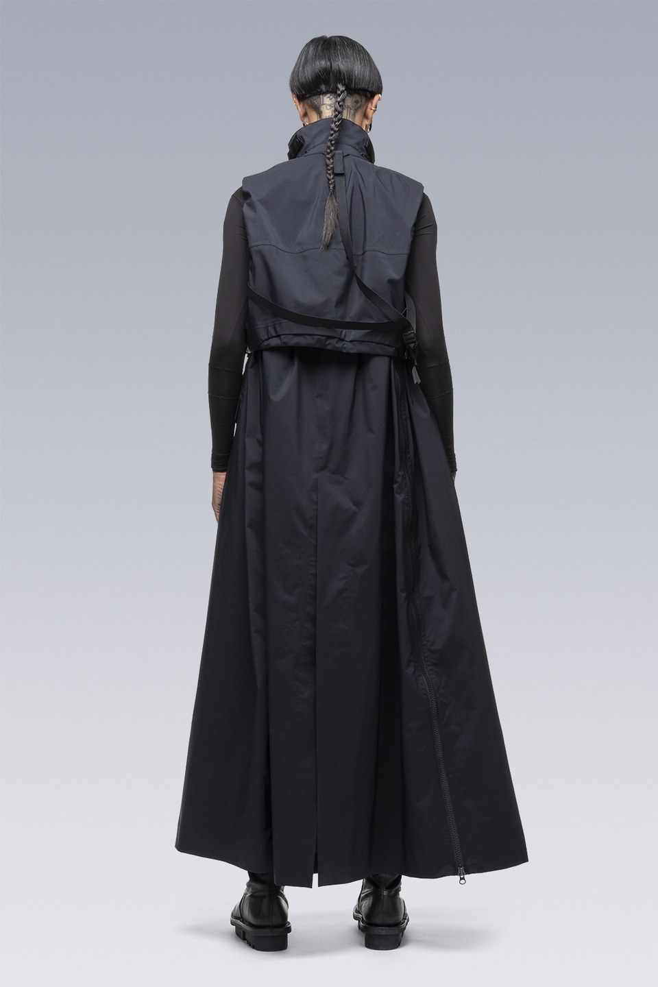 SAC-J6010 sacai / ACRONYM Trench Dress Black - 5