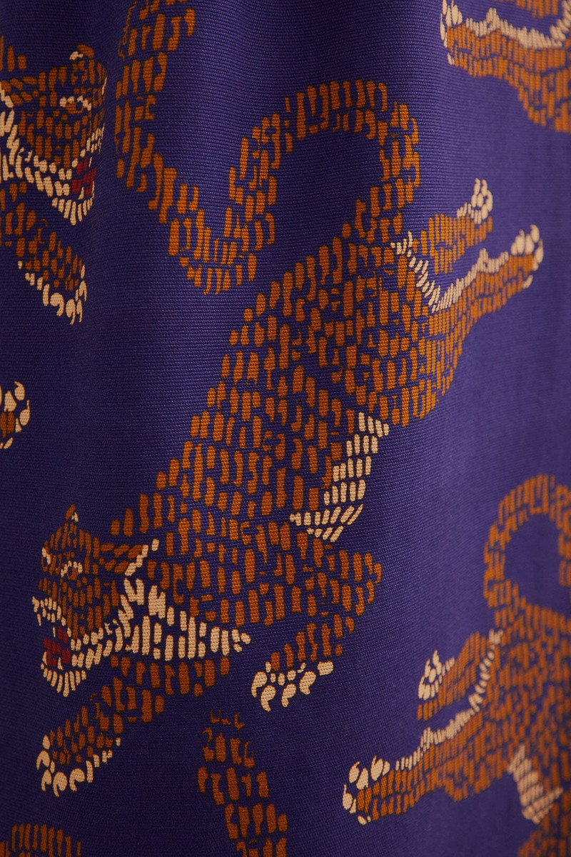 Navy Blue Leopards Tailored Pants 7