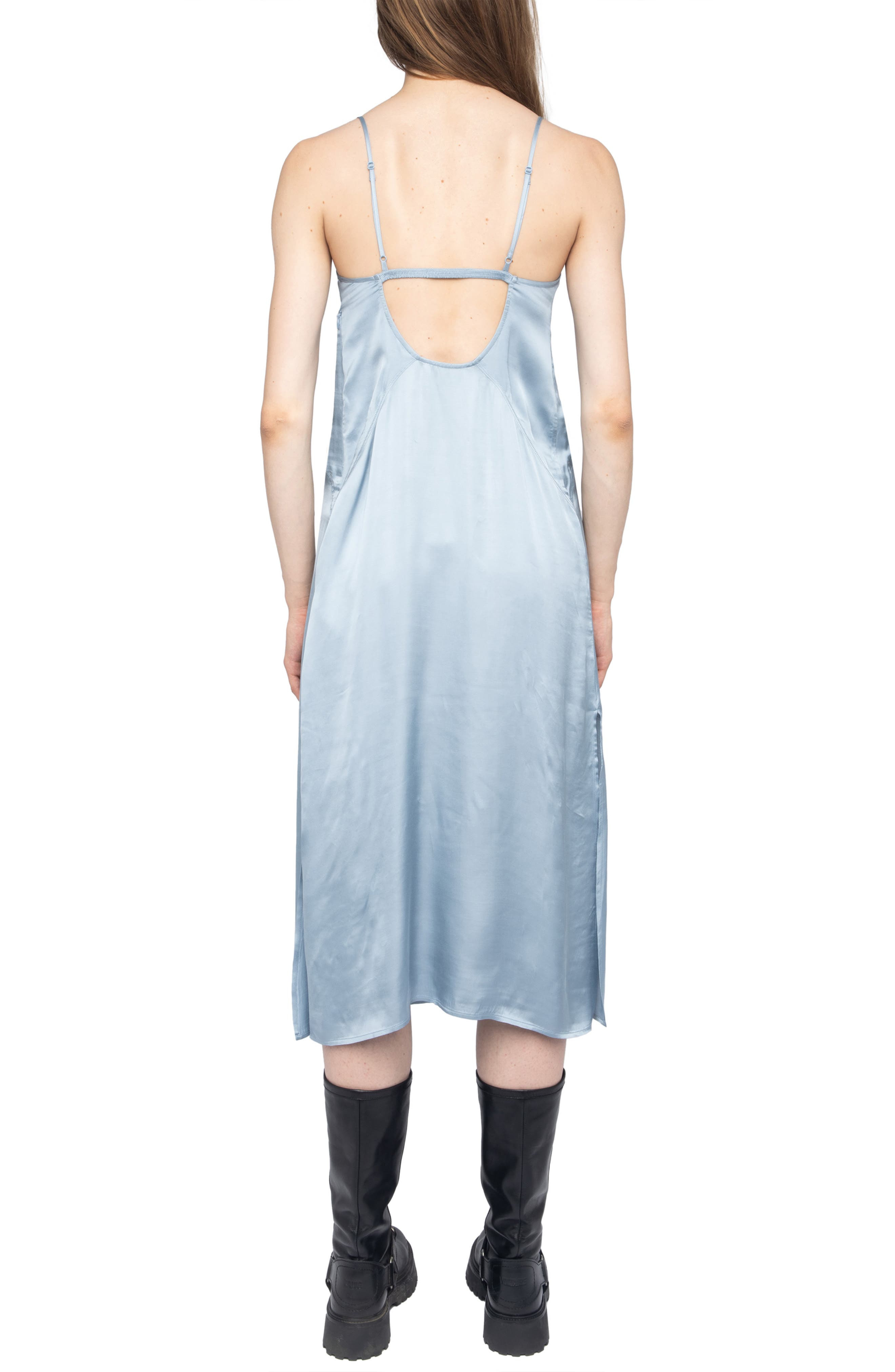 Zadig & Voltaire Rialta Satin Slipdress in Cloud at Nordstrom - 2