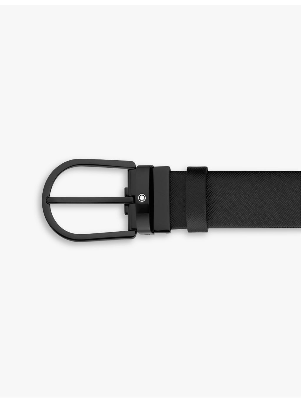 Horseshoe-buckle leather belt - 2