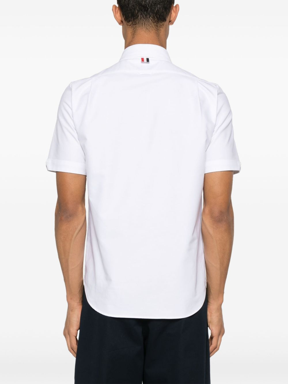embroidered shawl-collar shirt - 4