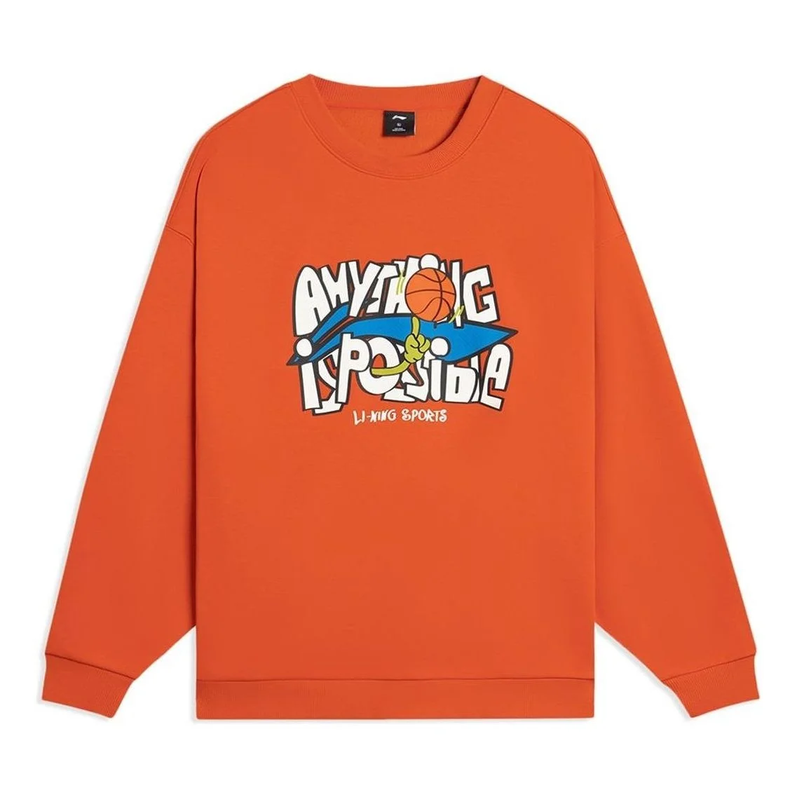 Li-Ning Hoops Comic Graphic Sweatshirt 'Orange' AWDSG95-3 - 1