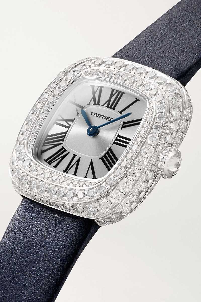 Coussin de Cartier medium 31mm 18-karat rose gold, leather and diamond watch 3
