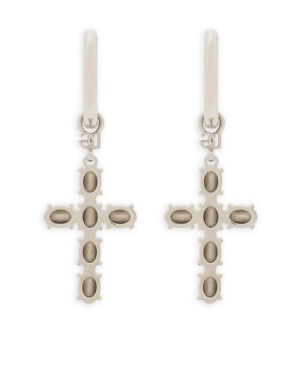 cross-charm hoop earrings - 2