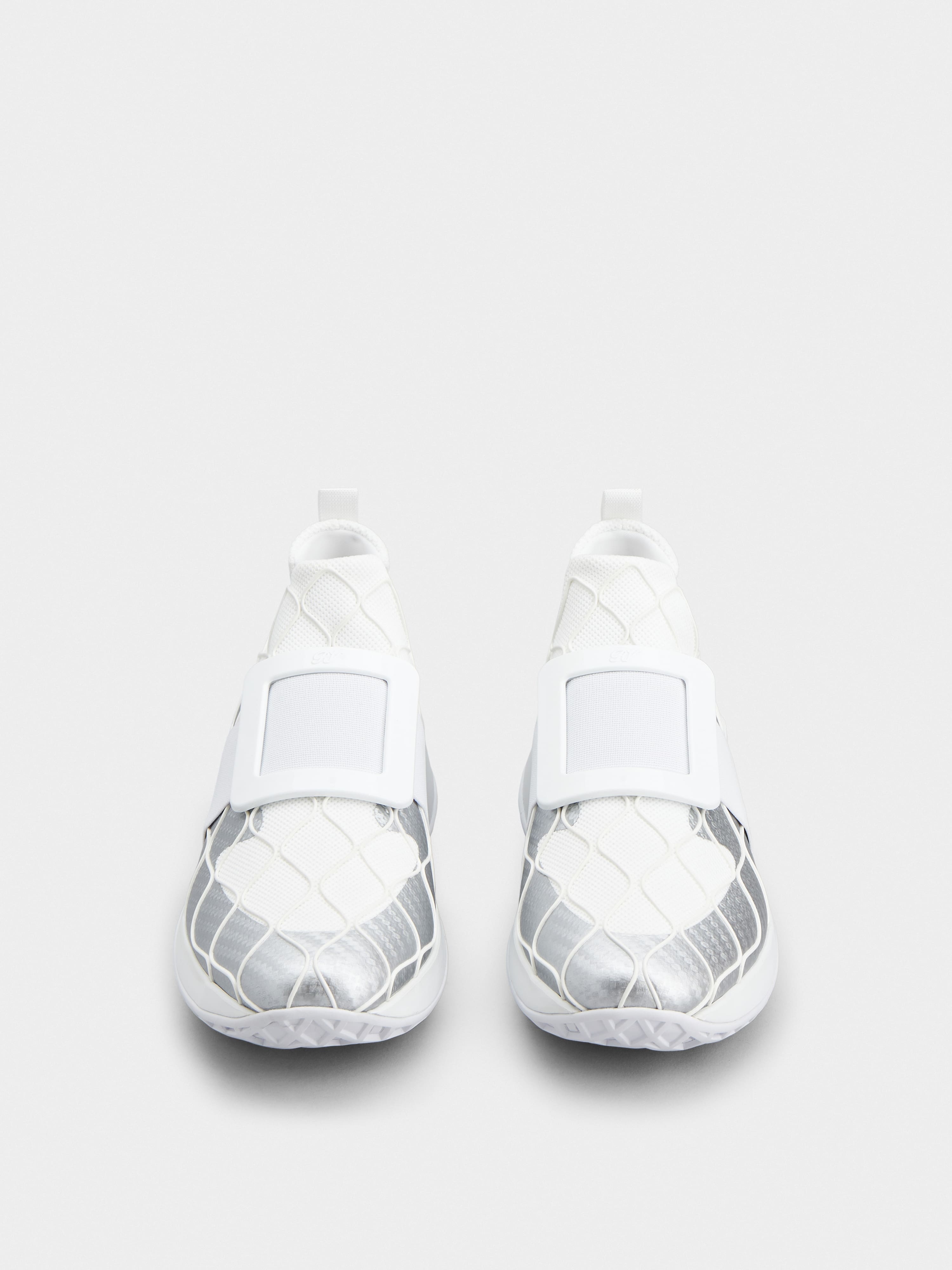 Viv' Run Technical Lacquered Buckle Sneakers in Technical Fabric - 7