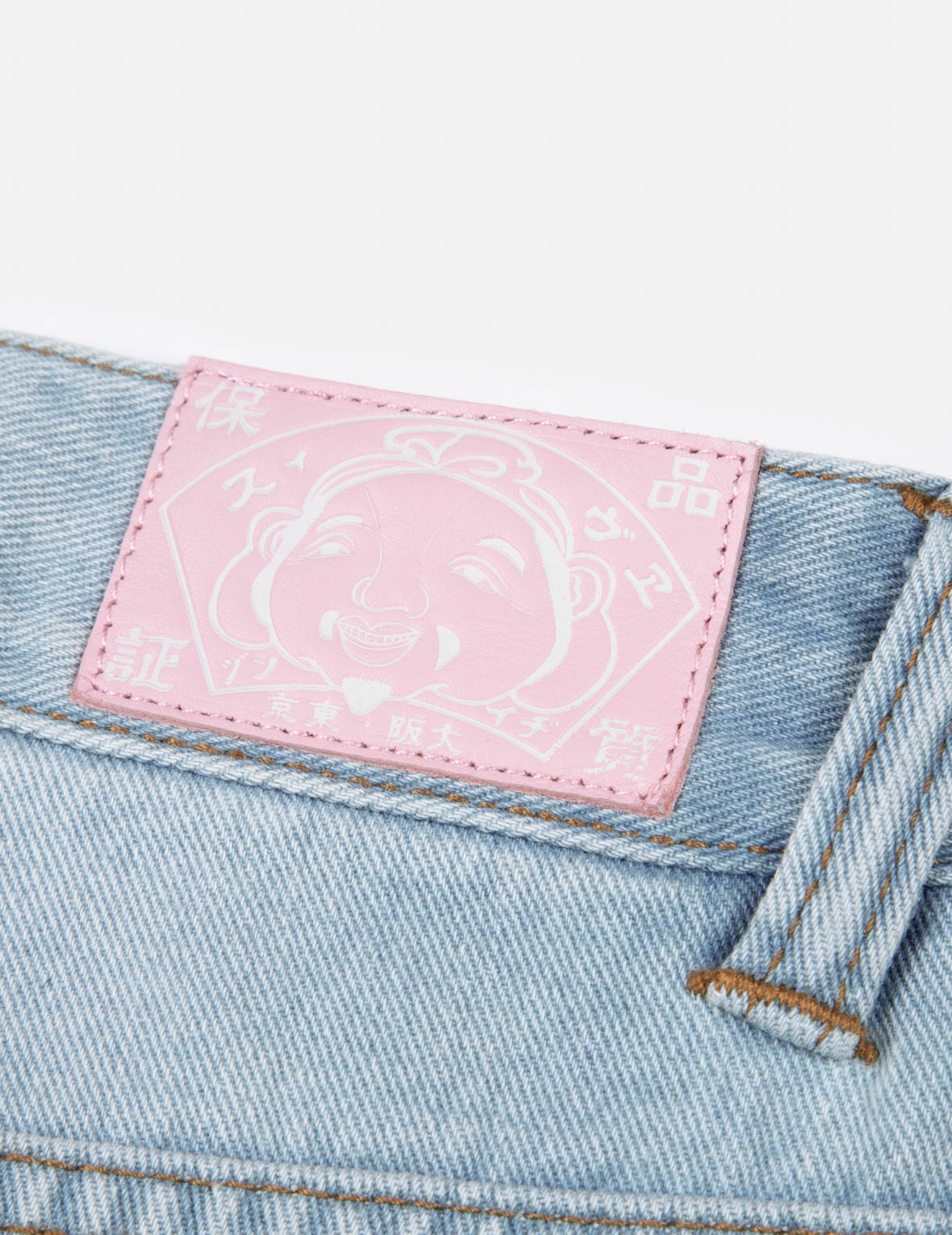 SEAGULL EMBOSSED BAGGY JEANS - 5
