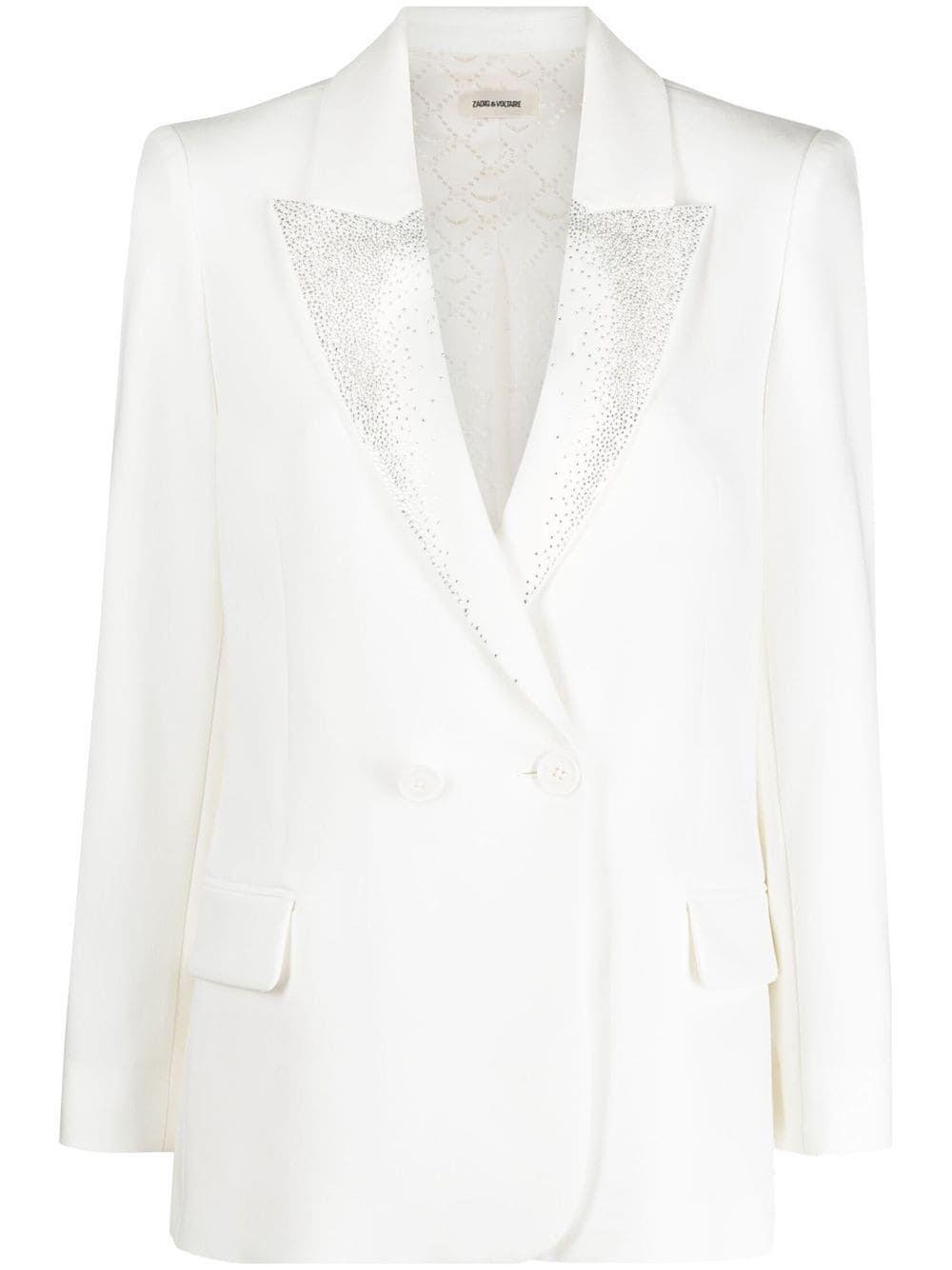 Visit rhinestone-embellished blazer - 1