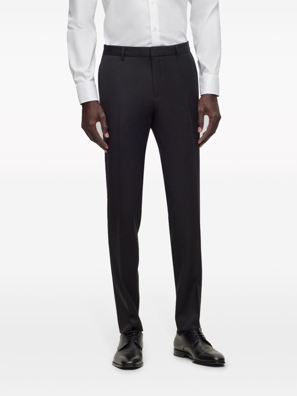 straight-leg wool trousers - 3