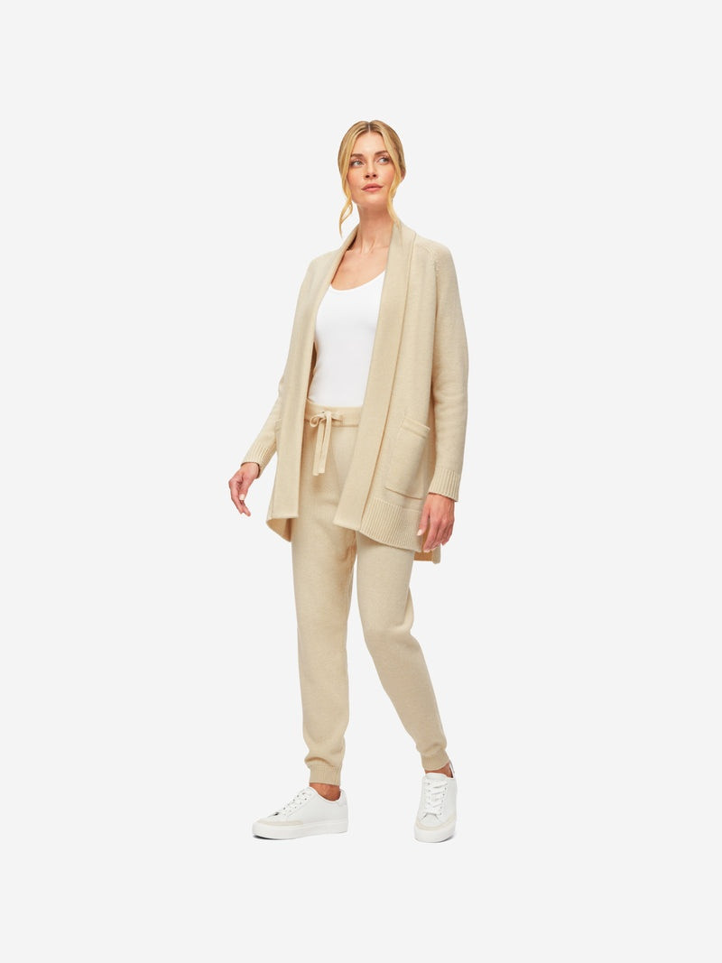 Derek Rose Women's Cardigan Nina 10 Cashmere Cream outlook
