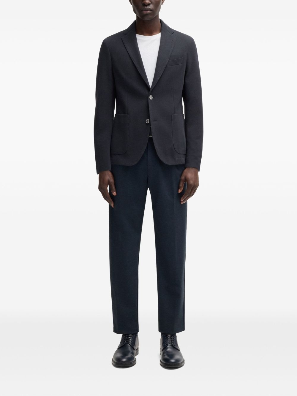 cotton-blend blazer - 2