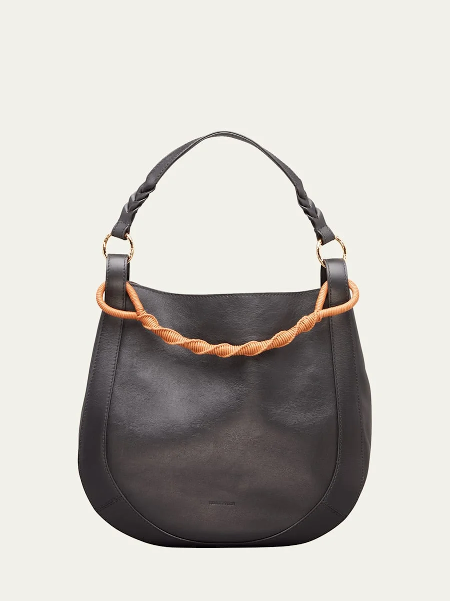 Georgia Calf Leather Hobo Bag - 1
