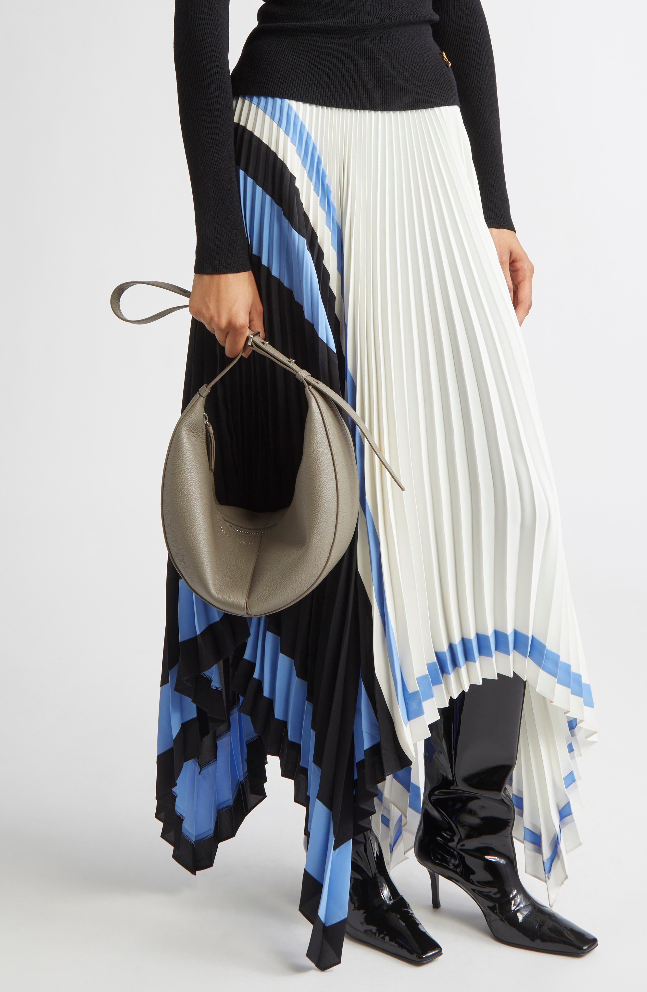 Proenza Schouler Slide Pebbled Leather Shoulder Bag in Slate at Nordstrom - 3