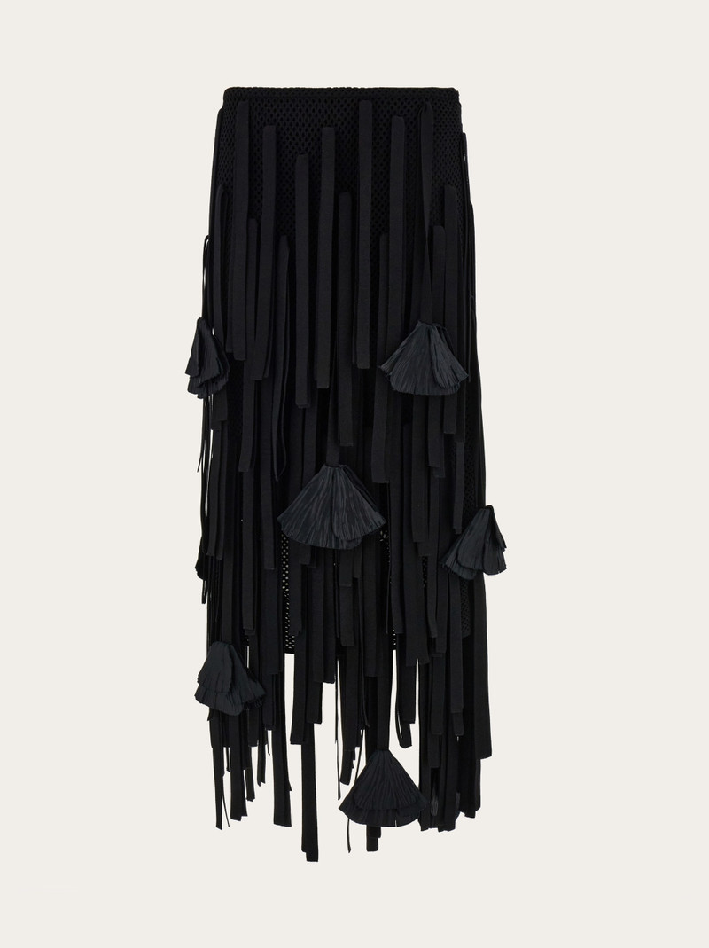 Mesh skirt with flower detail 1