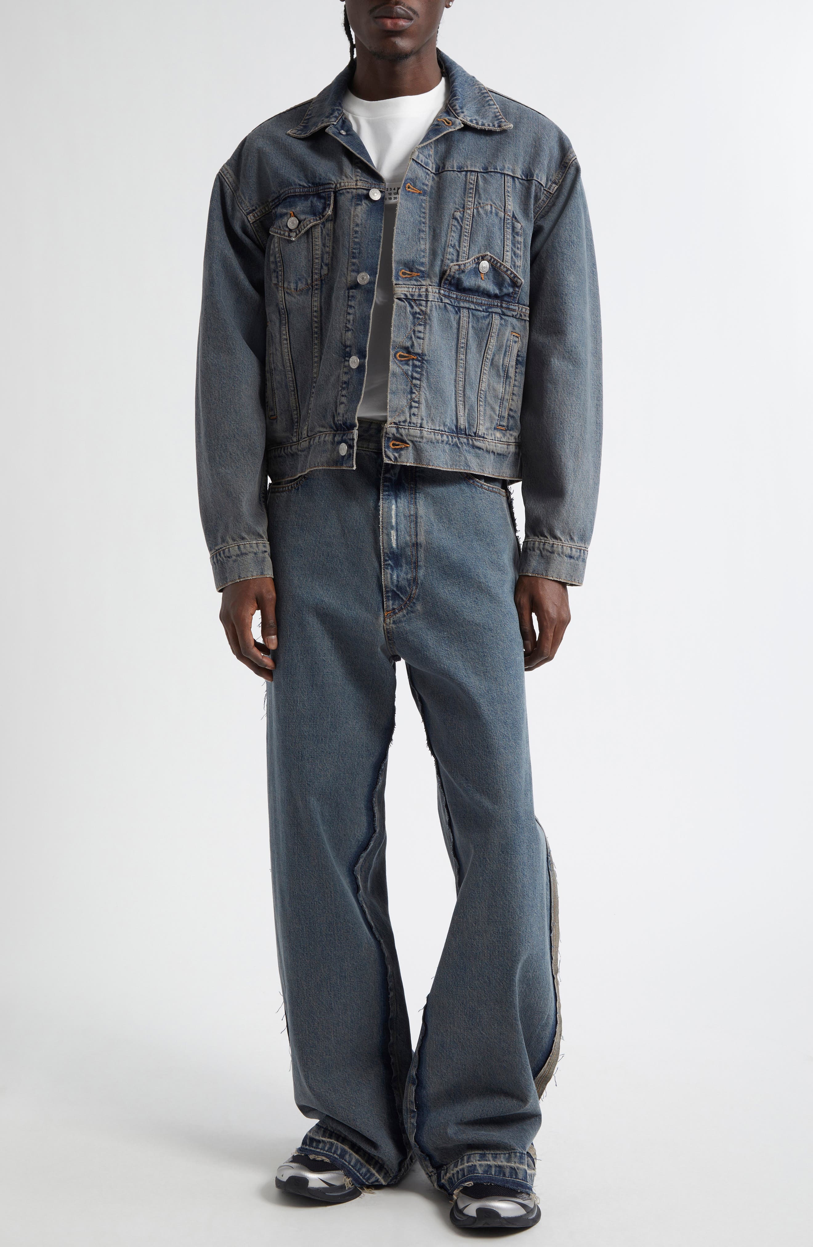 MM6 Maison Margiela Numeric Logo Patch T-Shirt in Off White at Nordstrom - 2