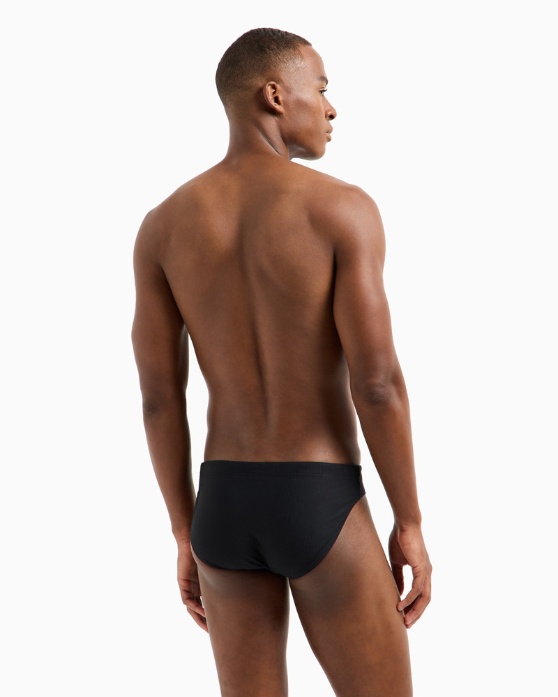BLACK EDITION SWIM BRIEFS WITH LOGO PATCH 3