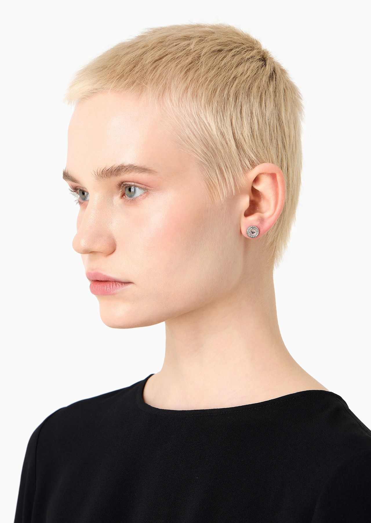 Stainless Steel Mother Of Pearl Stud Earrings - 3