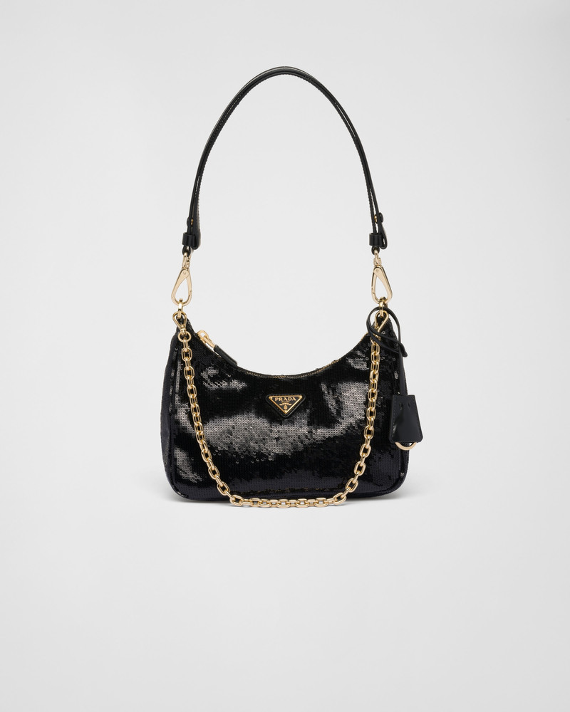 Prada Re-Edition Re-Nylon and sequin mini-bag - 1