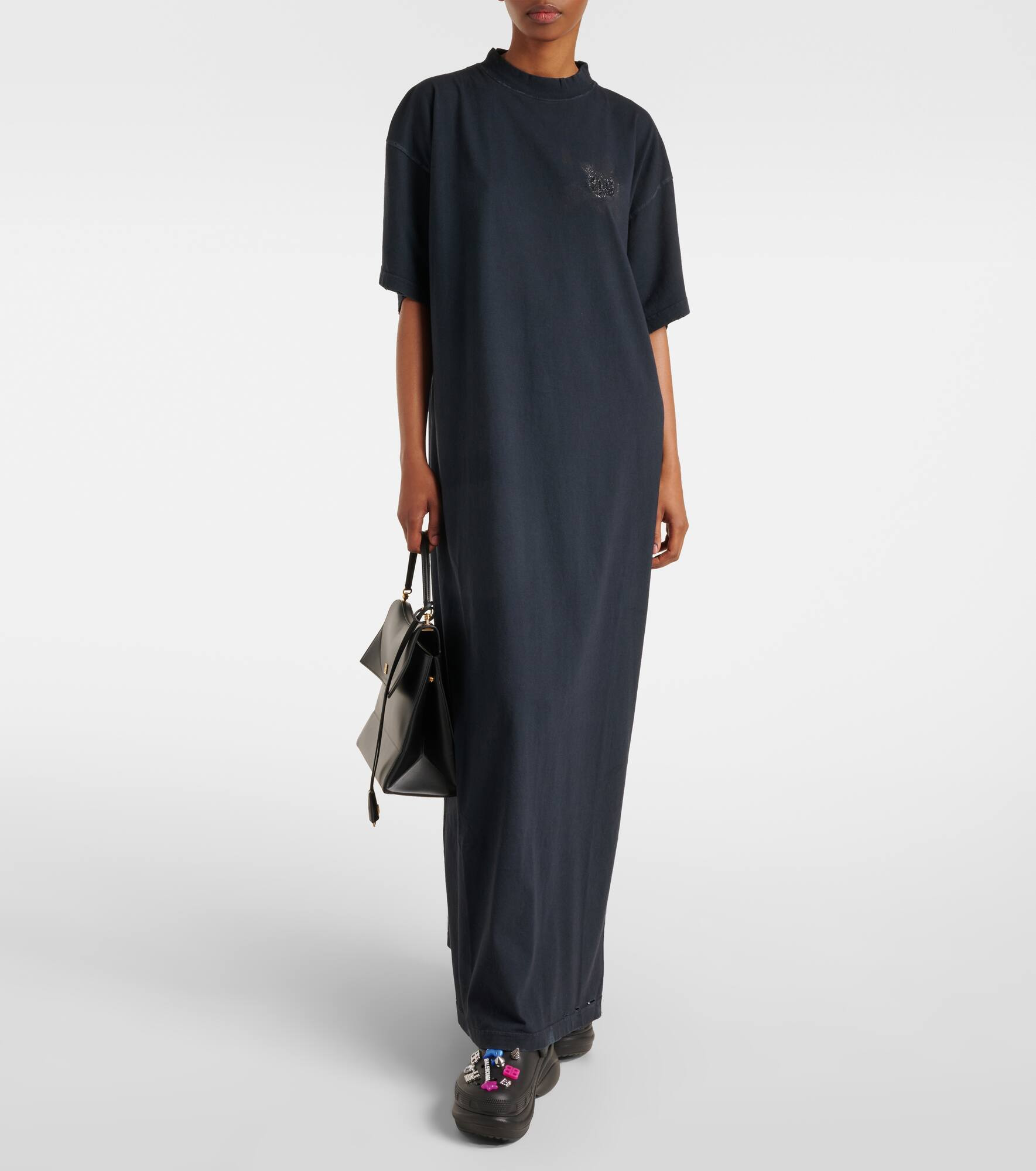 Logo cotton jersey T-shirt dress - 2