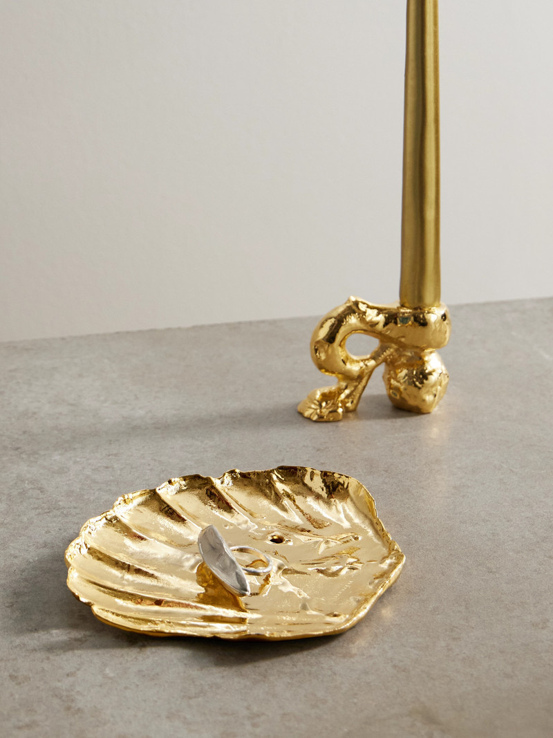 ALIGHIERI The Shell Of Clarity Gold-plated Dish outlook