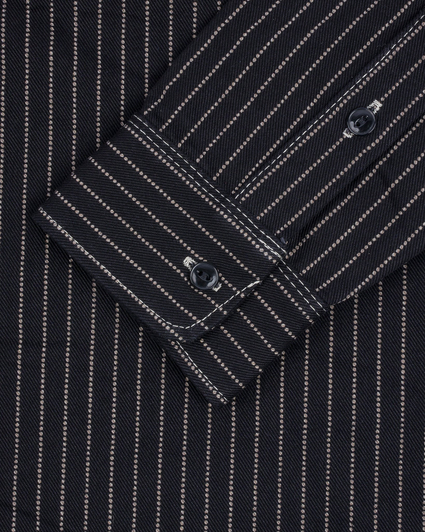 IHSH-266-BLK 12oz Wabash Work Shirt - Black with Black Buttons - 8
