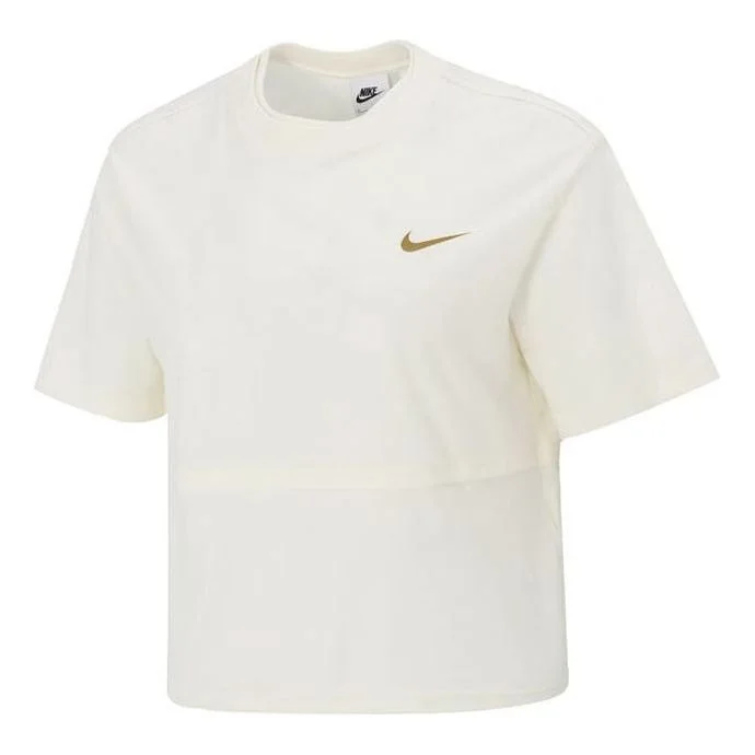 (WMNS) Nike Logo T-Shirt 'White' FQ7009-110 - 1