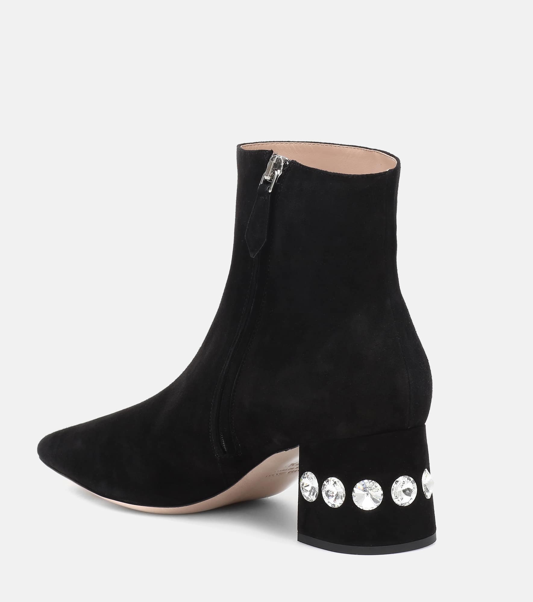 Embellished suede ankle boots - 3