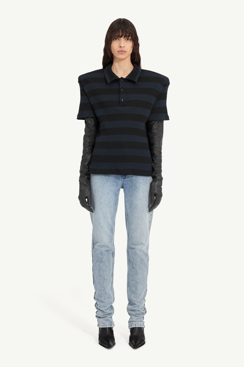 Ribbed polo top 5
