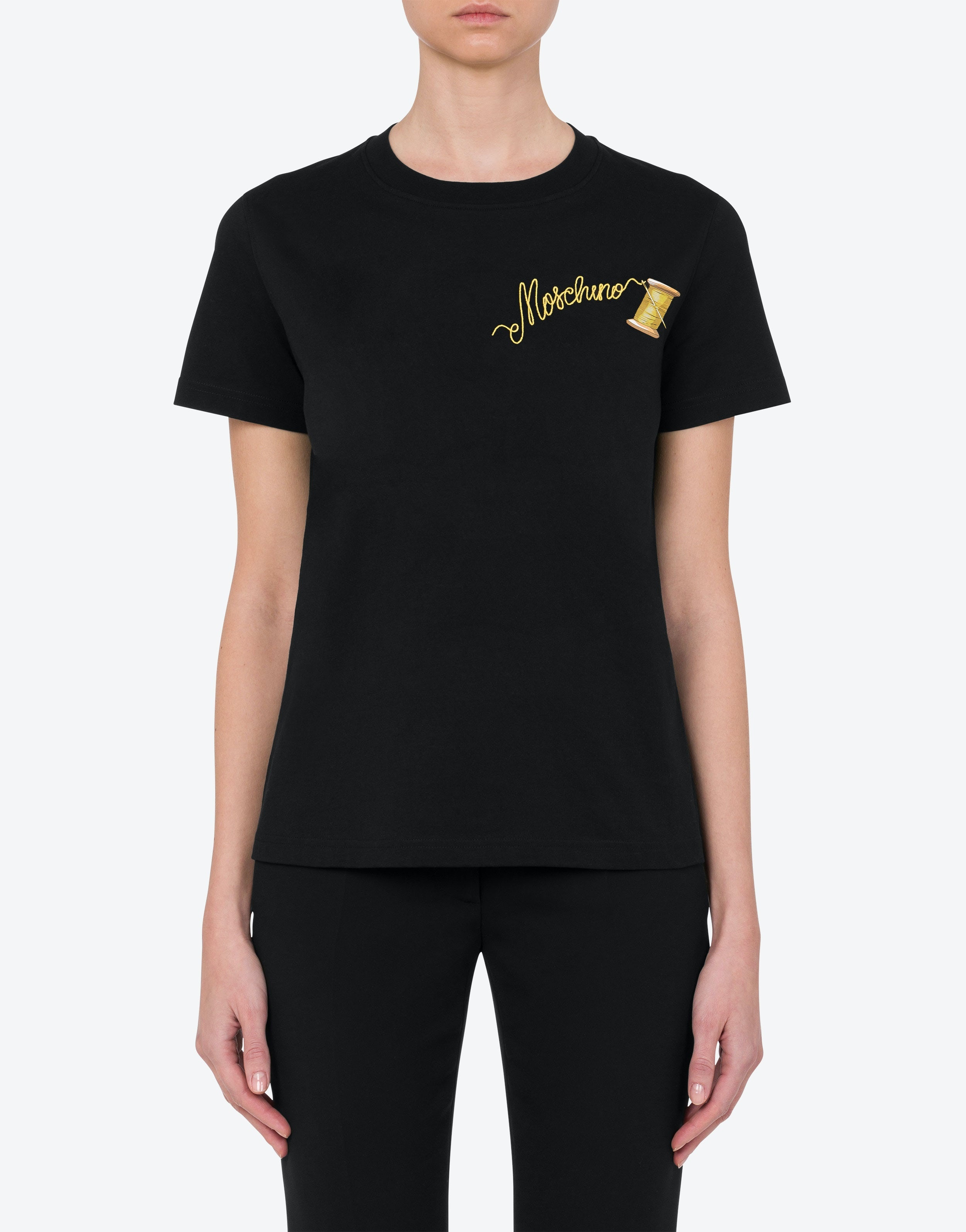 Moschino SARTORIAL LOGO EMBROIDERY T-SHIRT | REVERSIBLE