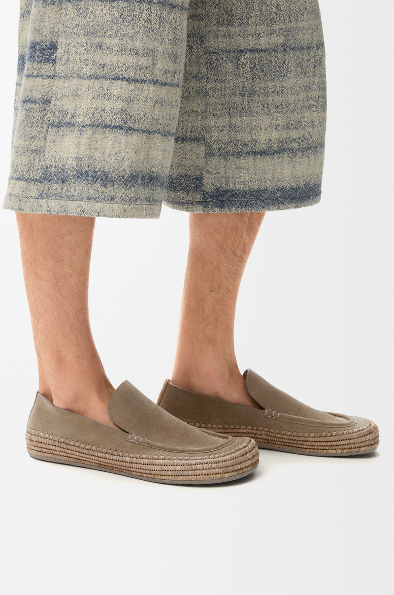 Loewe Rio loafer in suede and raffia outlook