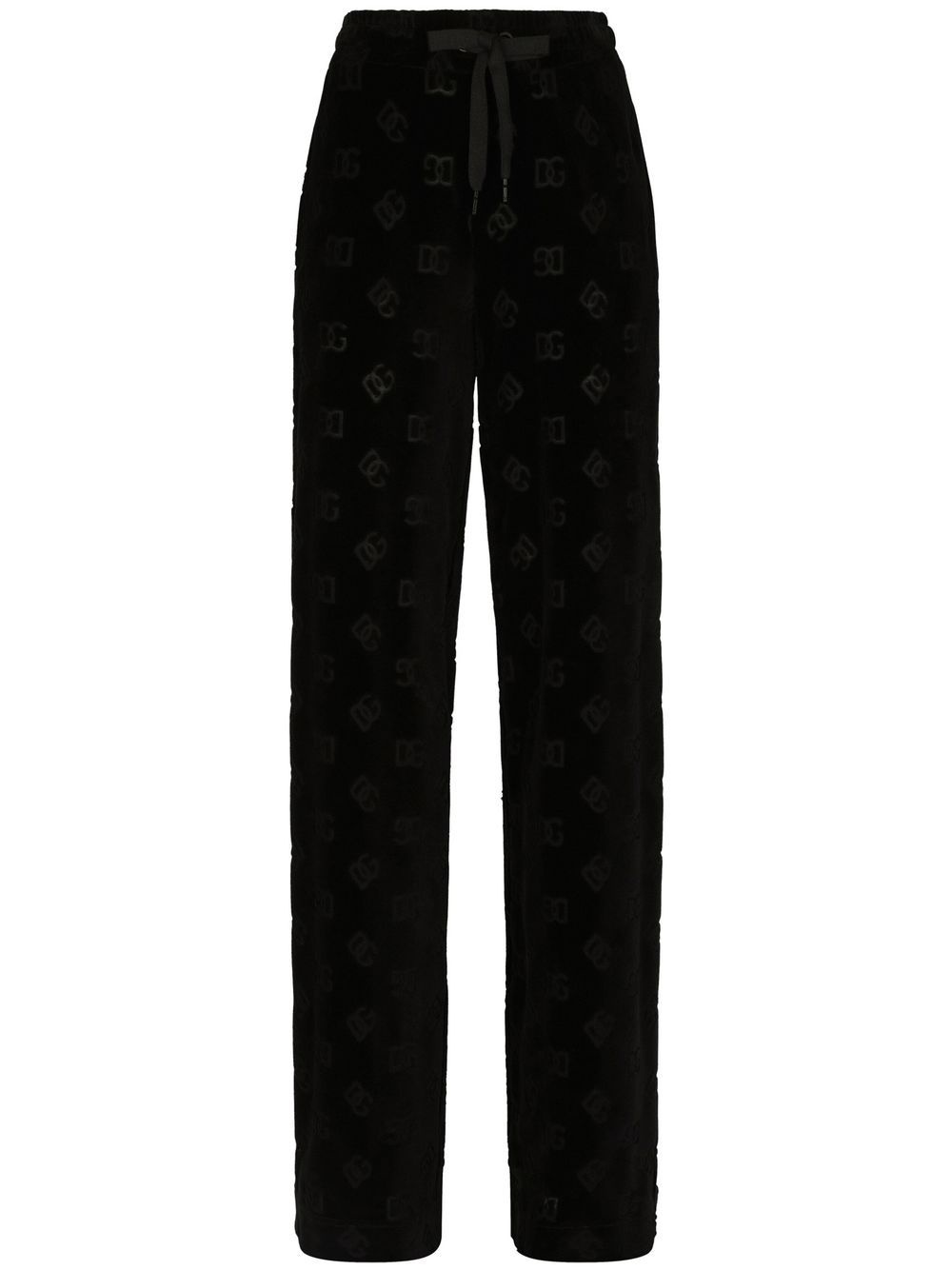 monogram-print drawstring track pants - 1