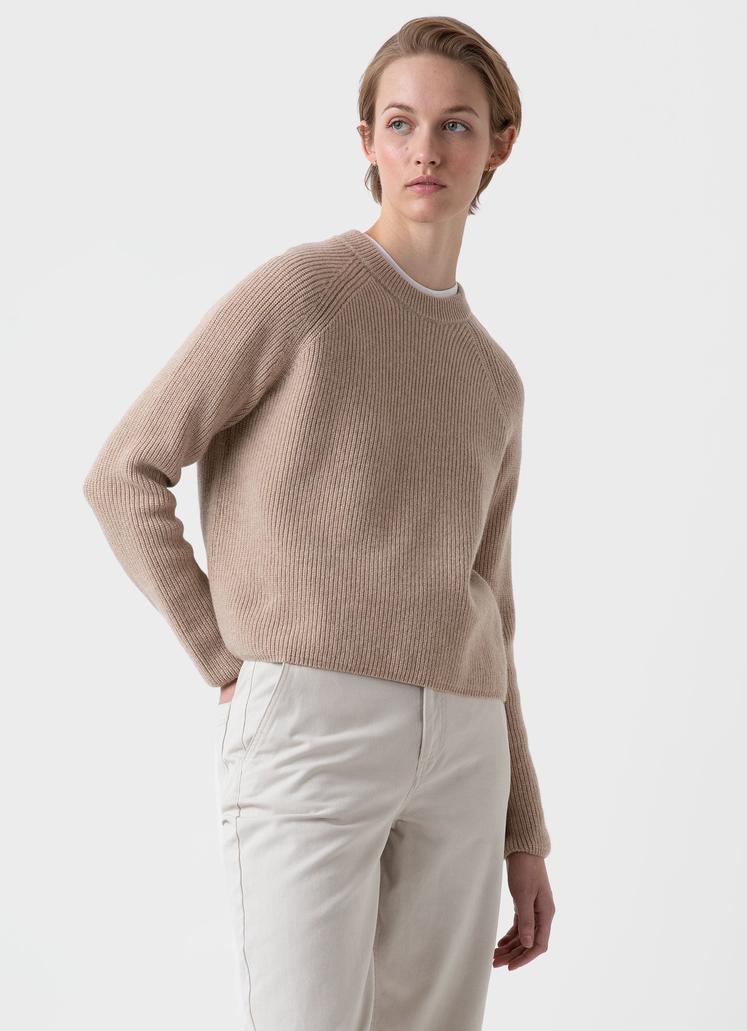 Wool Cashmere Rib Jumper - 1