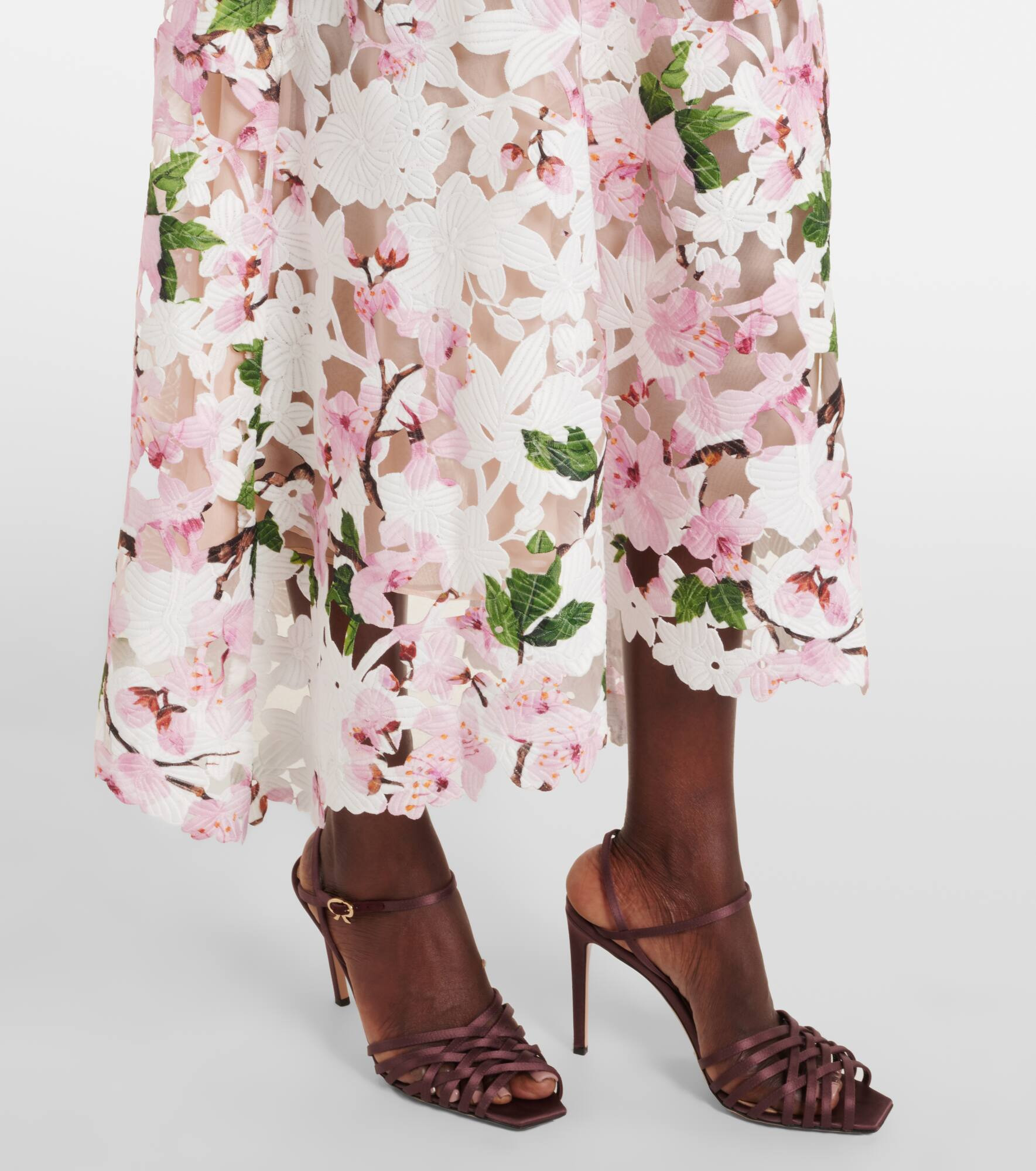 Floral lace cocktail dress - 5