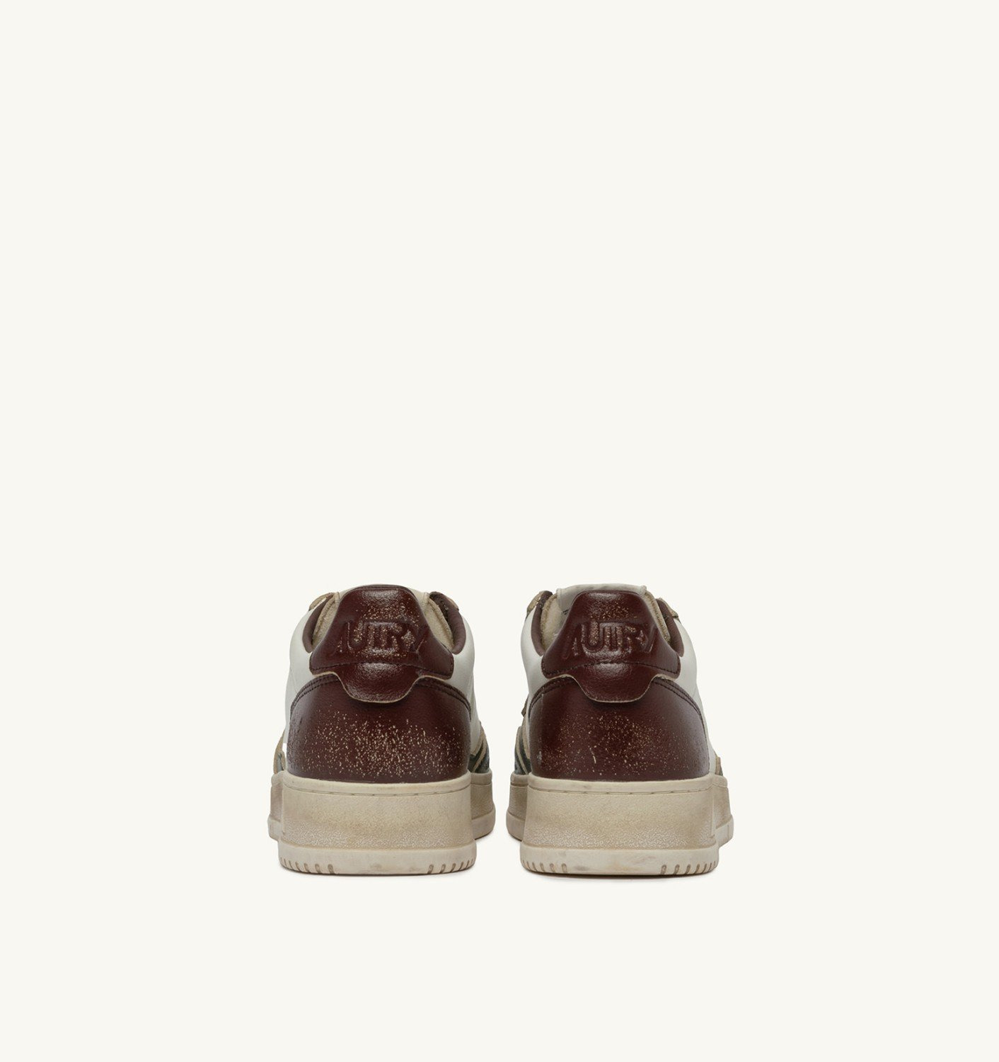 MEDALIST LOW SNEAKERS SUPER VINTAGE IN WHITE PINE GROVE AND RUM RAISIN LEATHER - 3