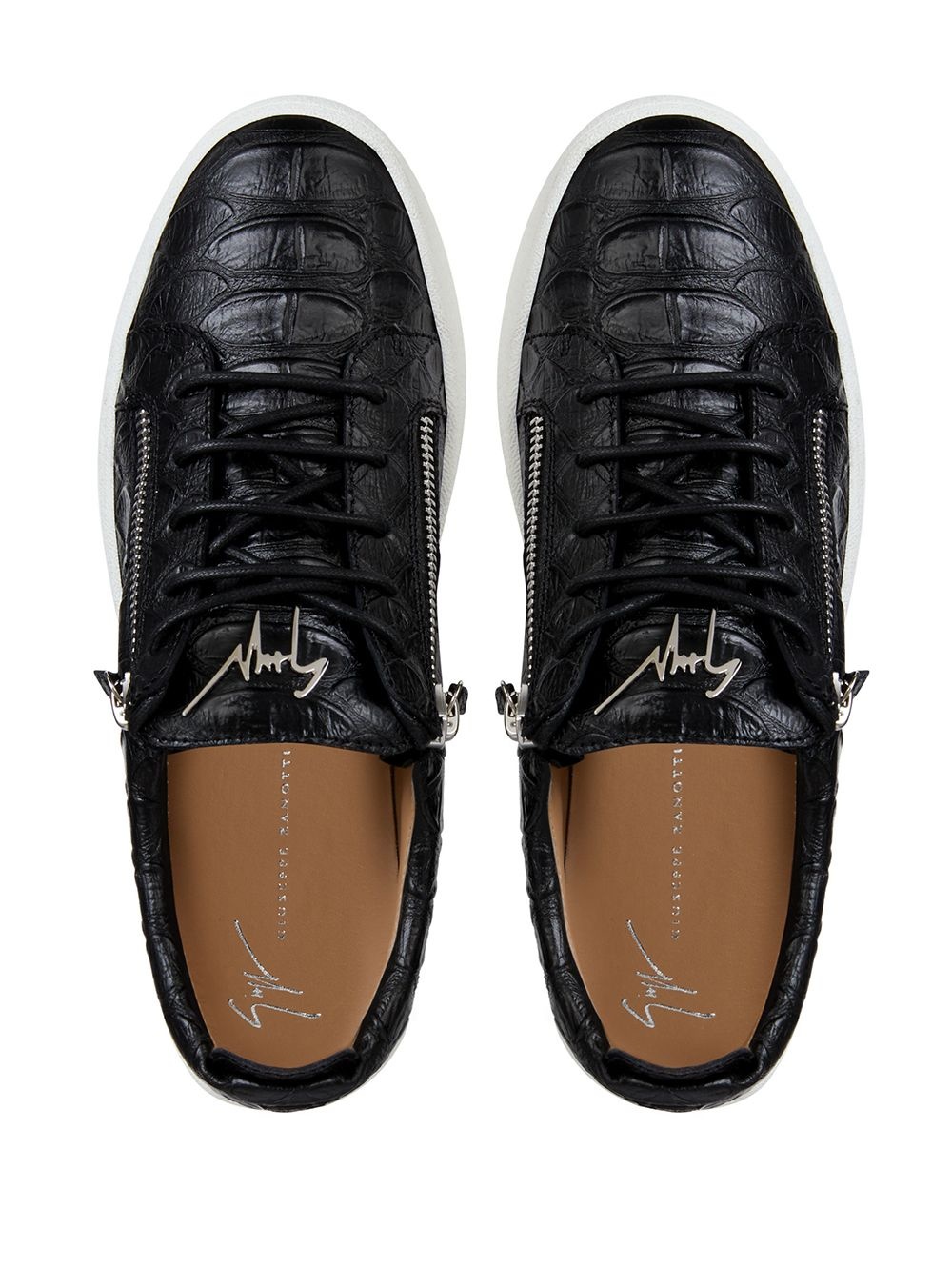 patent leather side-zip sneakers - 4