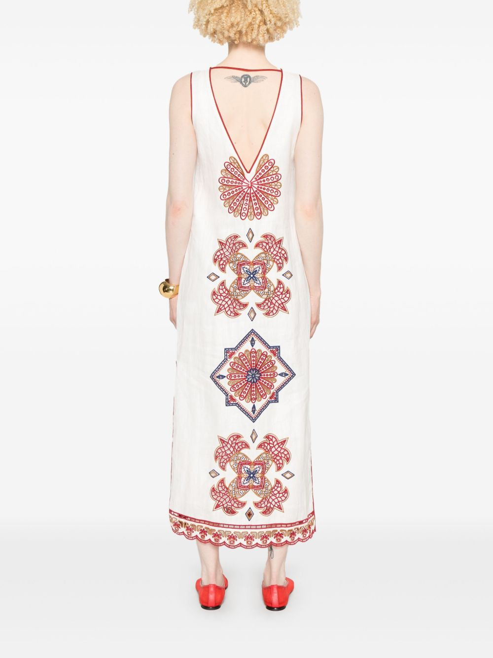 Marys Tiles Richelieu midi dress - 4