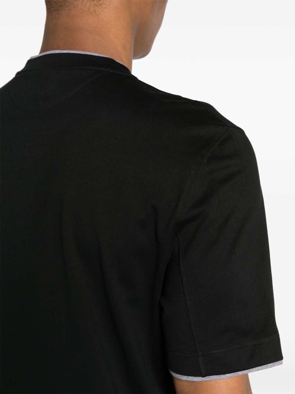 layered cotton T-shirt - 5