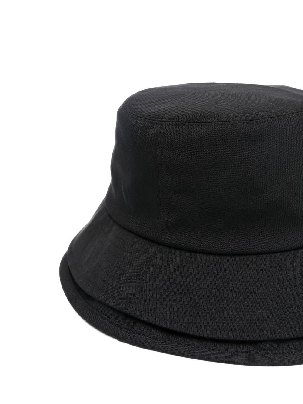 layered-brim wool bucket hat - 2