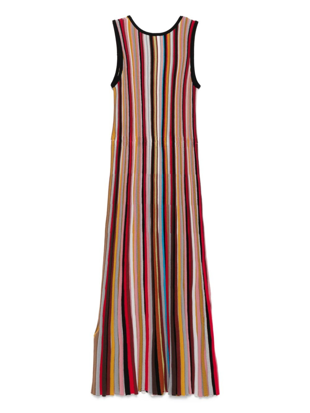 striped ribbed knit dress - 2
