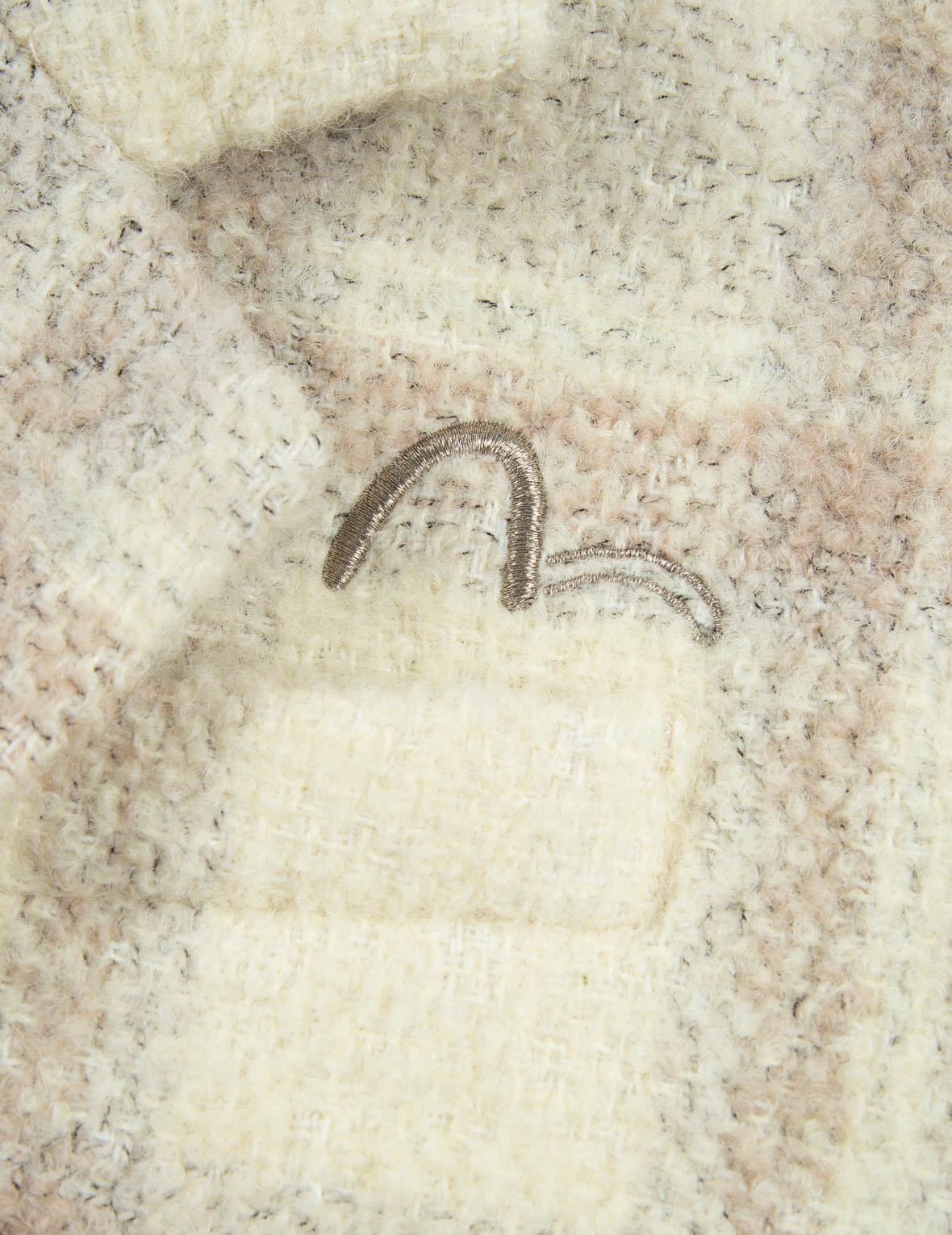 Gradient Logo Embroidery Plaid Blazer - 8