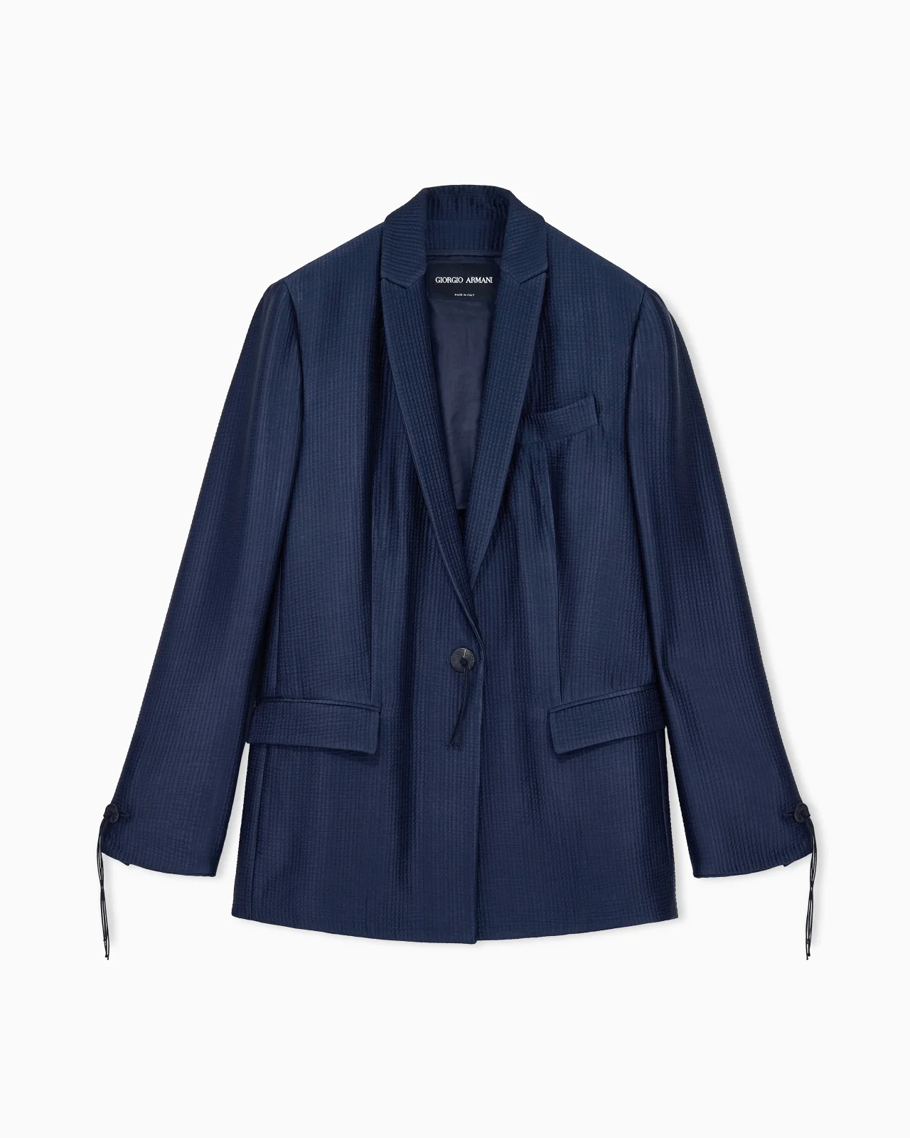 BLAZER REGULAR FIT WAFFLE VISCOSE AND WOOL - 1